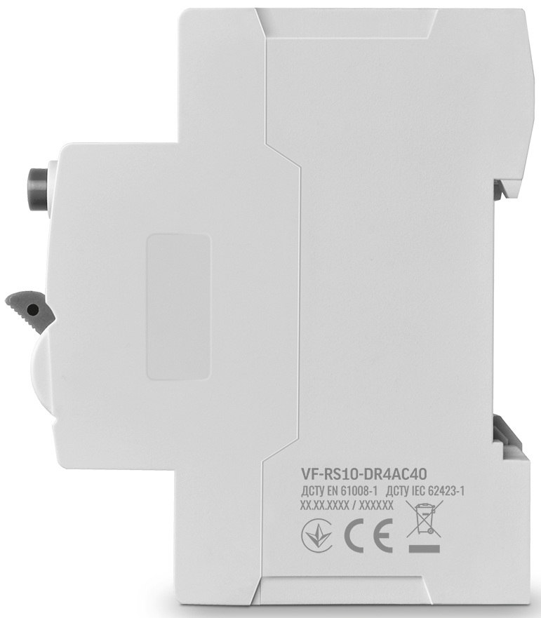 в продаже Дифференциальное реле (УЗО) Videx Resist AC 4P 30mA 10kA 40A (VF-RS10-DR4AC40) - фото 3