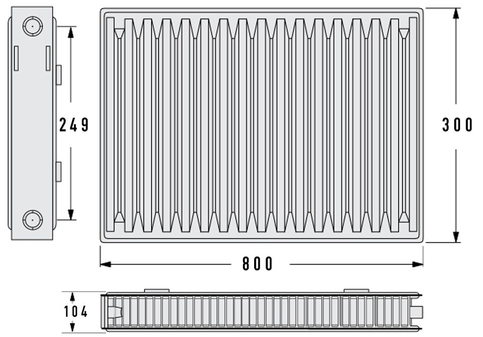 Aquavita 22 300x800 с креплением Габаритные размеры