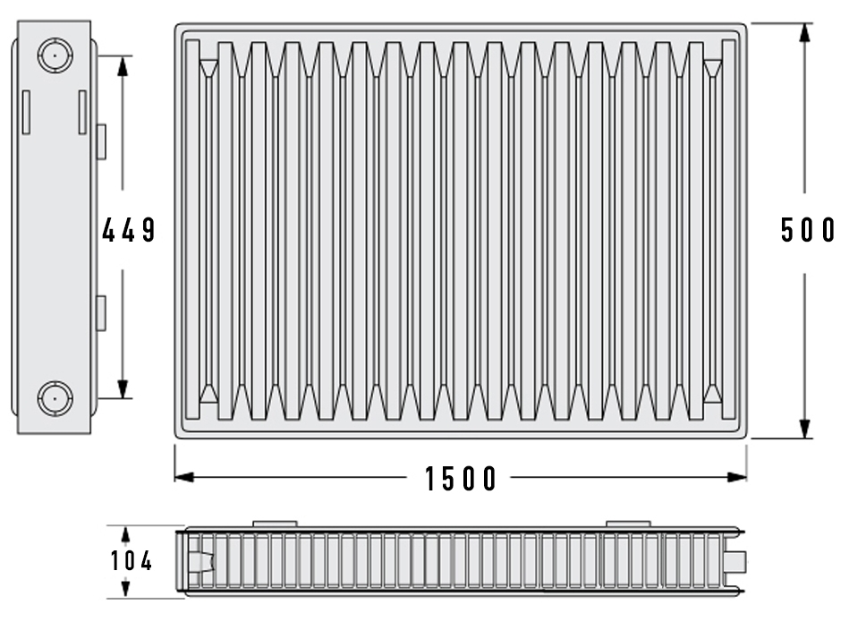 Aquavita 22 500x1500 с креплением Габаритные размеры