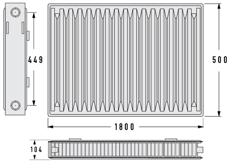 Aquavita 22 500x1800 с креплением Габаритные размеры