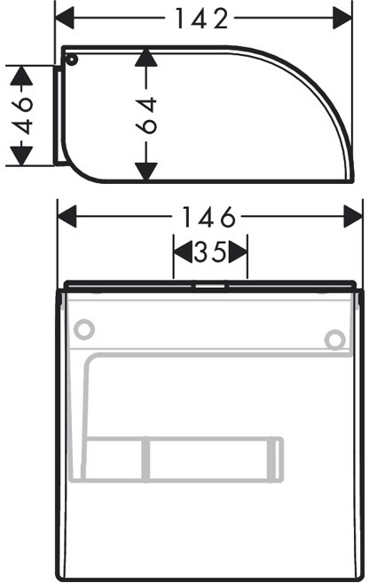 Axor Universal Circular Stainless Steel Optic 42858800 Габаритные размеры