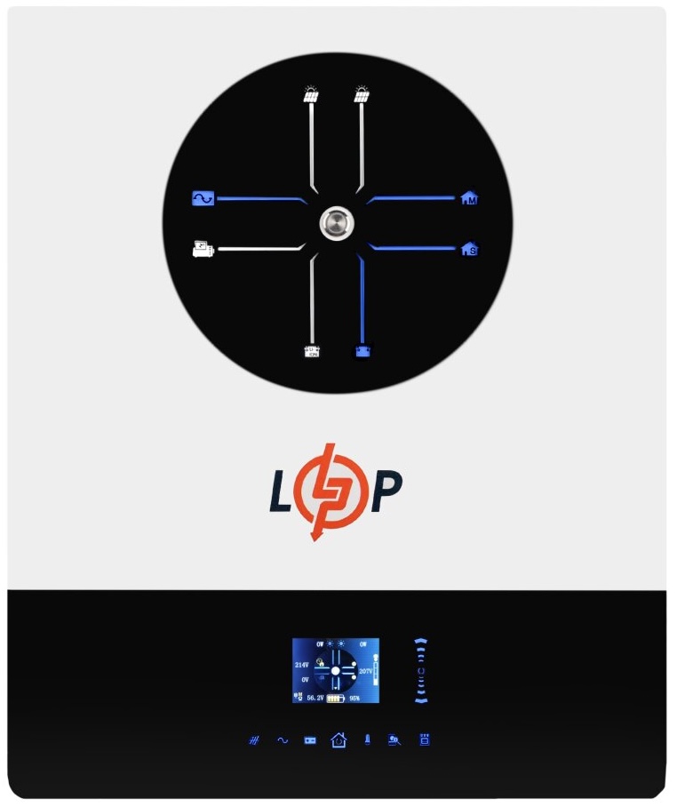 Гібридний сонячний інвертор LogicPower LPW-MAXII-Ultra 8000VA (8000Вт) 48V 150A MPPT 90-450V On-Off Grid ціна 55361 грн - фотографія 2