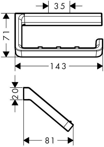 Axor Universal Matt Black 42846670 Габаритные размеры