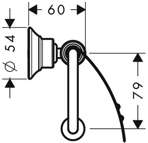 Axor Montreux Chrome 42036000 Габаритные размеры
