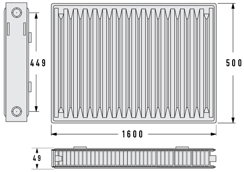Aquavita 11 500x1600 с креплением Габаритные размеры