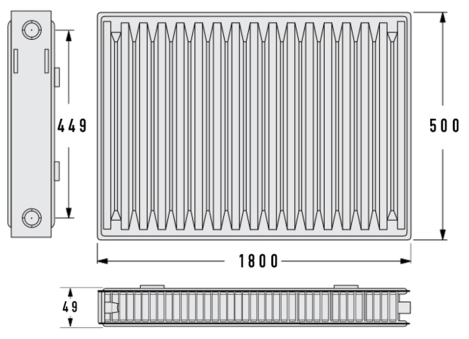 Aquavita 11 500x1800 с креплением Габаритные размеры