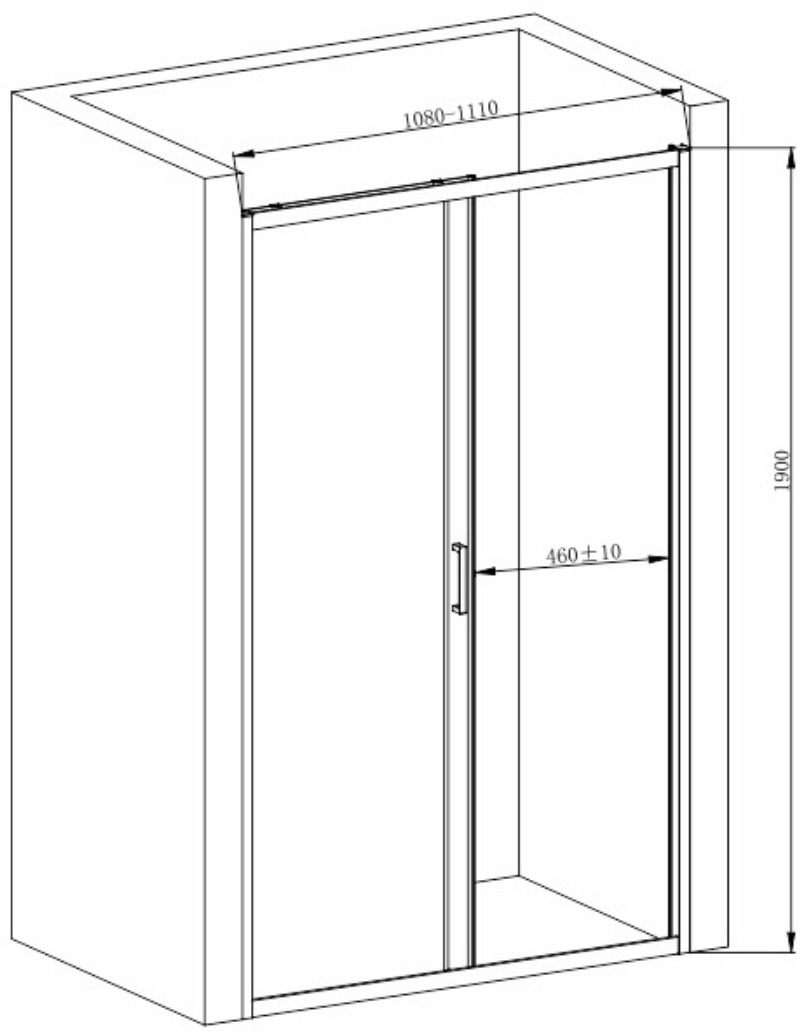Armaform Elbe Black 110x190 (113-09329B) Габаритные размеры