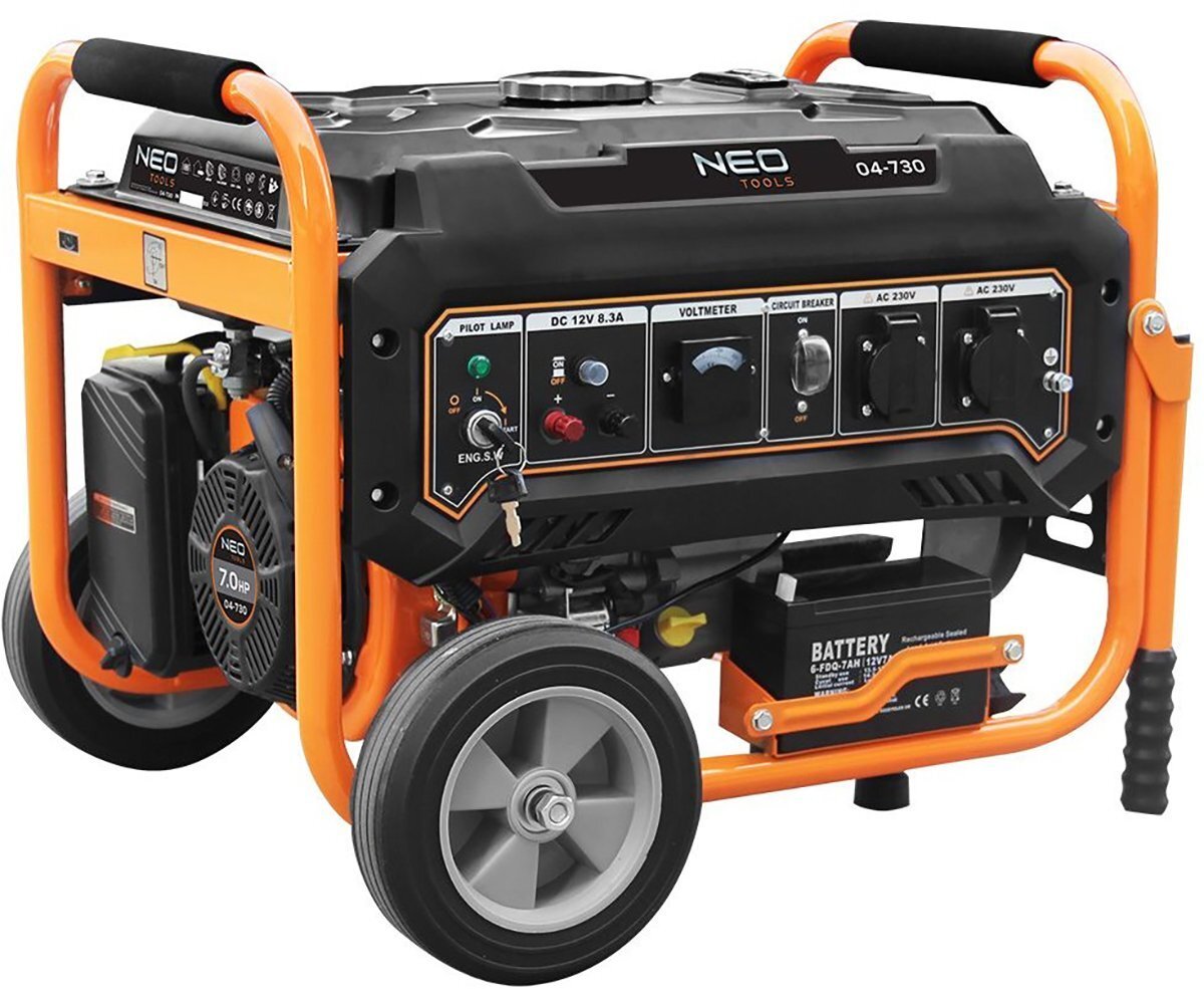 Генератор бензиновый Neo Tools 230В, 3кВт + портативна сонячна панель (04-730P) ціна 18999 грн - фотографія 2