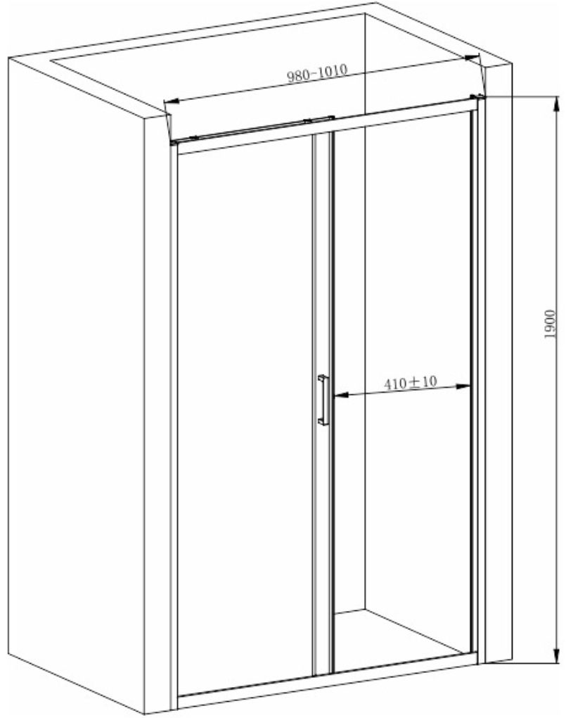 Armaform Elbe Gold 100x190 (113-09327G) Габаритні розміри