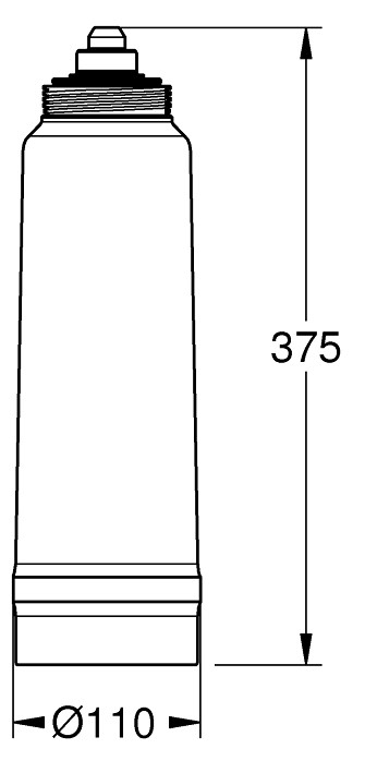 Grohe Blue Pure 40880001 Габаритні розміри