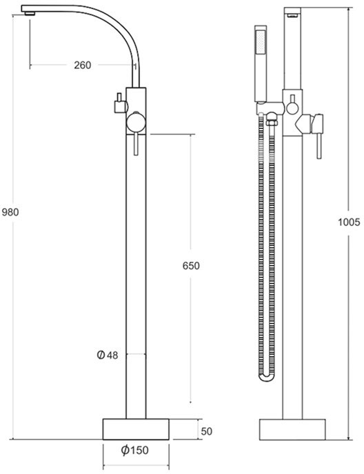 Besco Decco II (BW-DII-ZS) Габаритные размеры