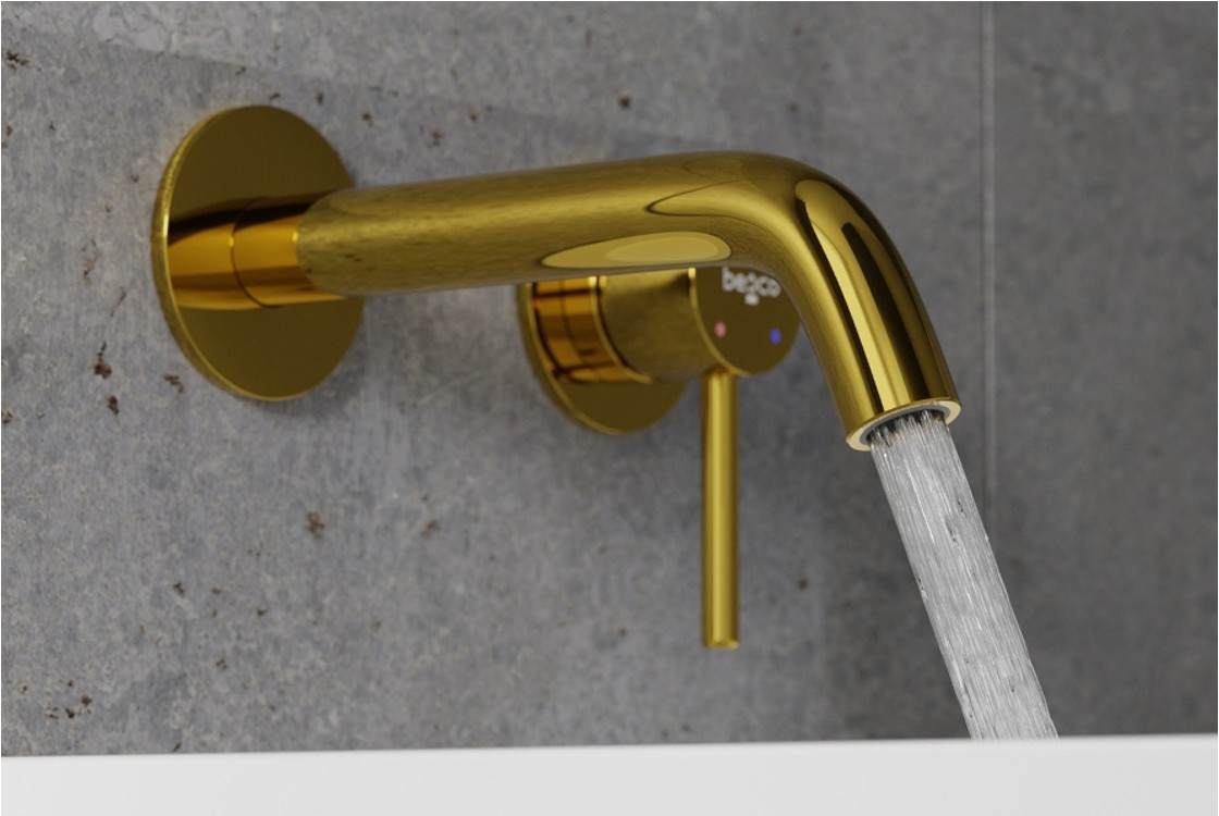 в продаже Смеситель для умывальника Besco Veo Gold (BU-VS-ZL) - фото 3
