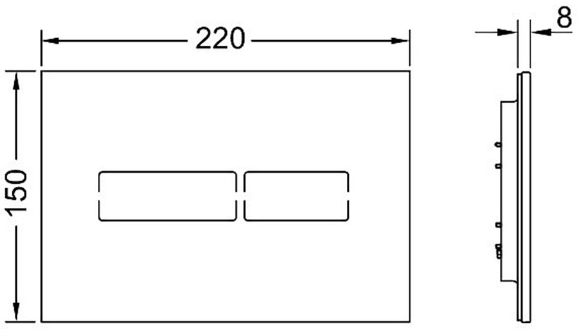 TECE Lux Mini White (9240960) Габаритные размеры