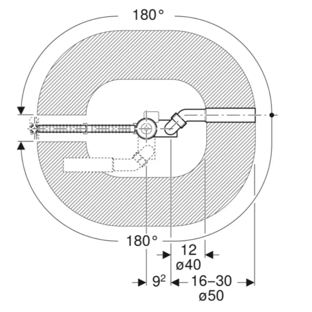 Geberit 150.701.00.6 Габаритные размеры