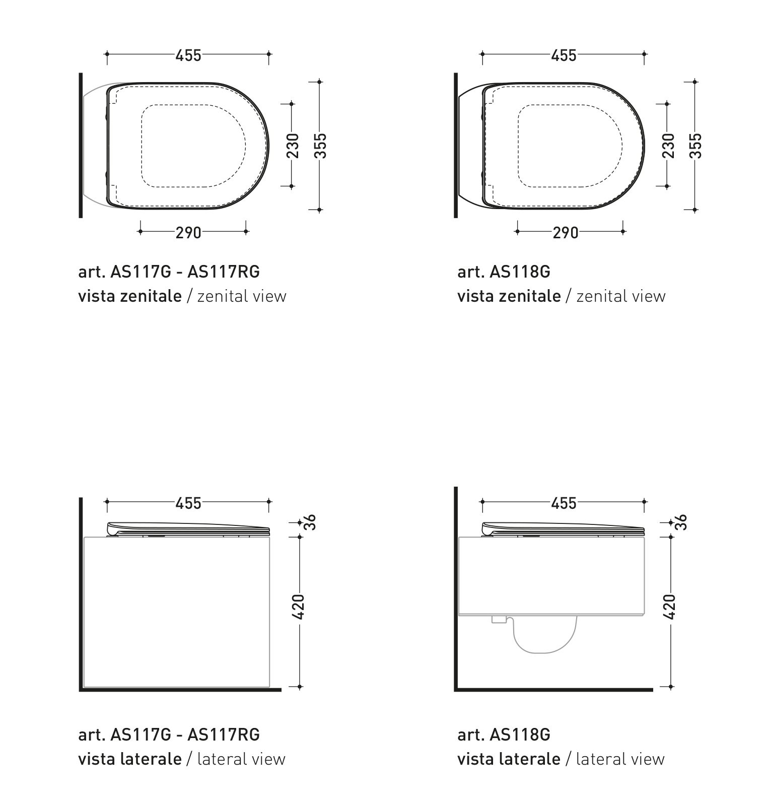 Flaminia ASTRA (ASCW05) Габаритні розміри