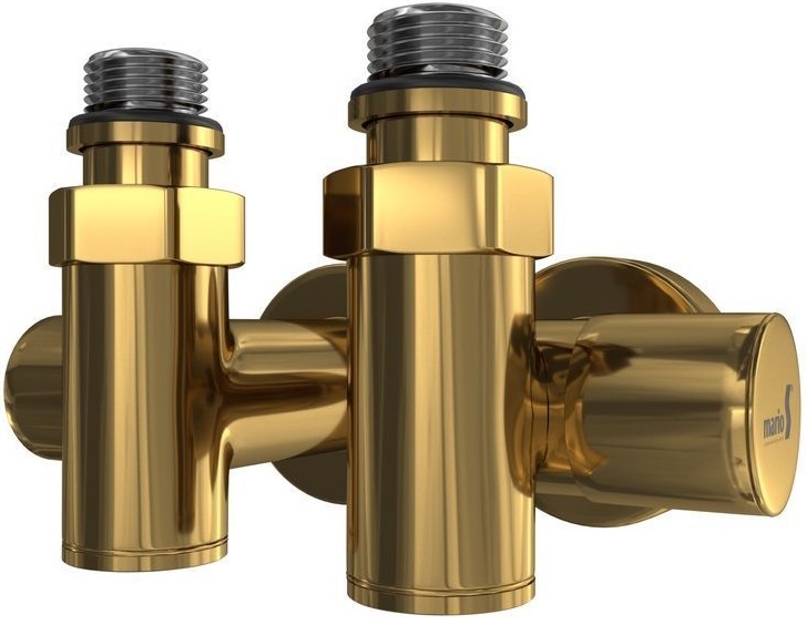 Кран кутовий під ТЕН Mario золото сатин (4.0.0500.55.GB)