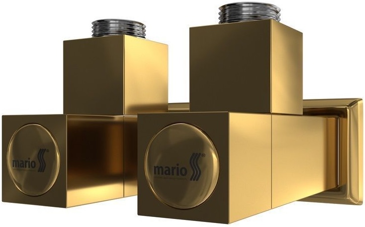 Кран кутовий профільний Mario 1/2" золото сатин (4.0.0201.56.GB)