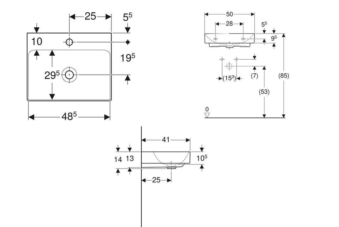 Geberit One 505.020.01.6 Габаритные размеры