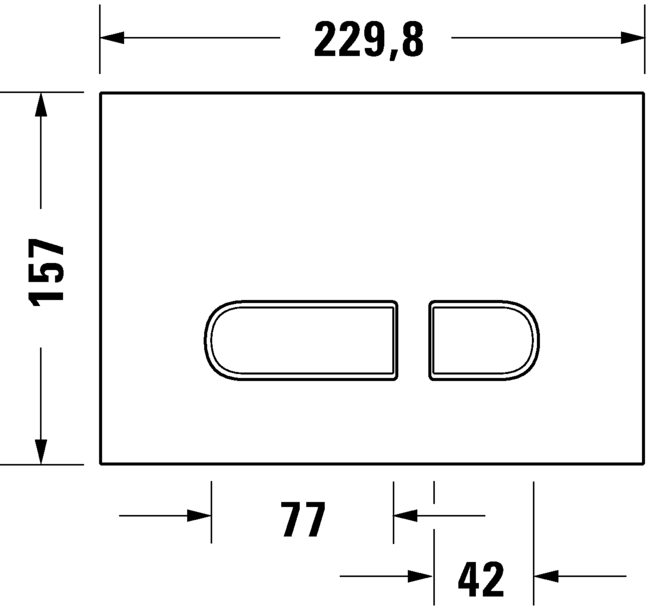 Duravit Durasystem A1 White WD5002012000 Габаритные размеры