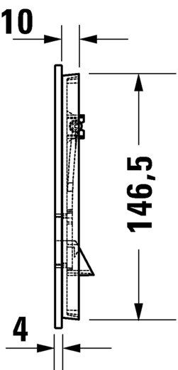 Duravit Durasystem A1 White WD5002012000 Габаритные размеры