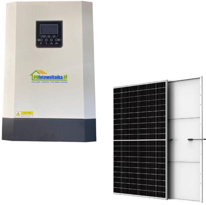 Система резервного живлення PGFotowoltaika Off-Grid PGF OG-5500 MPPT 5.5 KW + WiFi + cонячна панель Rosen Solar Mono Cells, 8 шт