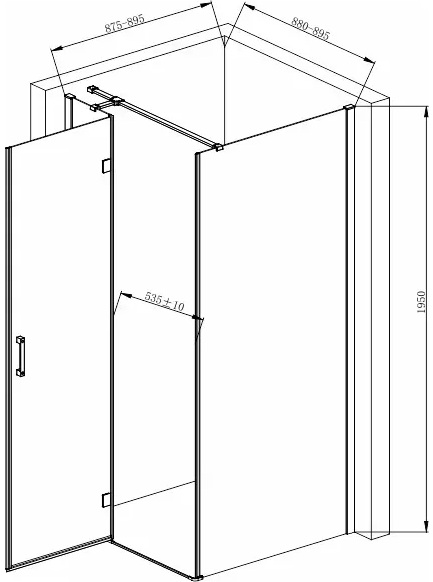 Armaform Werra 90x90x195 (111-40095) Габаритні розміри