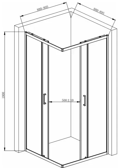 Armaform Elbe 90x90x190 (111-097111) Габаритные размеры
