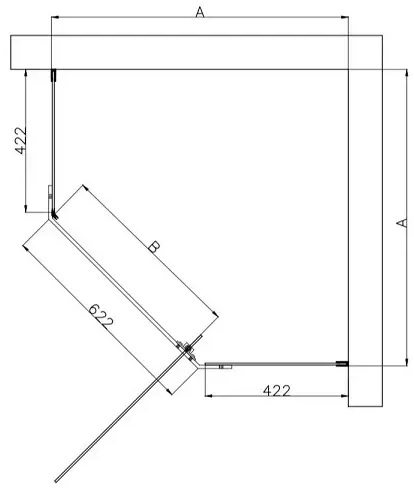 Armaform Main Black 90x90x200 (111-09371B) Габаритні розміри