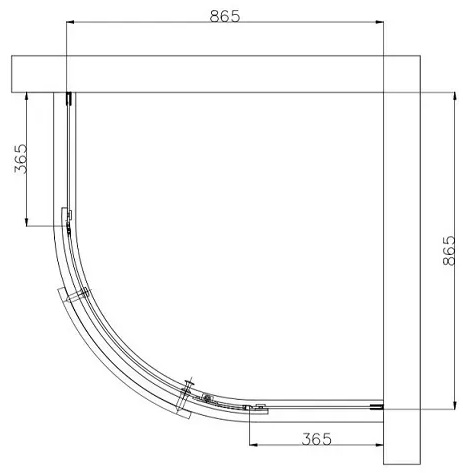 Armaform Puenta 90x90x200 (110-06609) Габаритні розміри