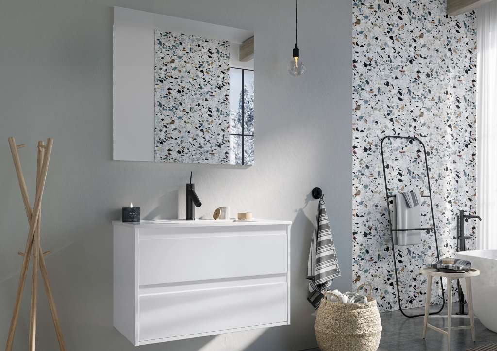 Тумба с умывальником Roca Claudia 600 White Matt (A857794529+A3272A3000) цена 20030 грн - фотография 2