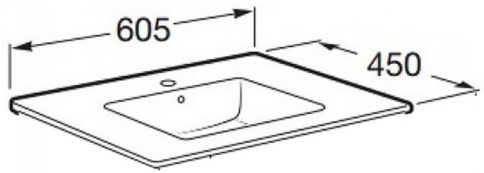 Roca Alpine Unik 600 (A852012464) Габаритные размеры