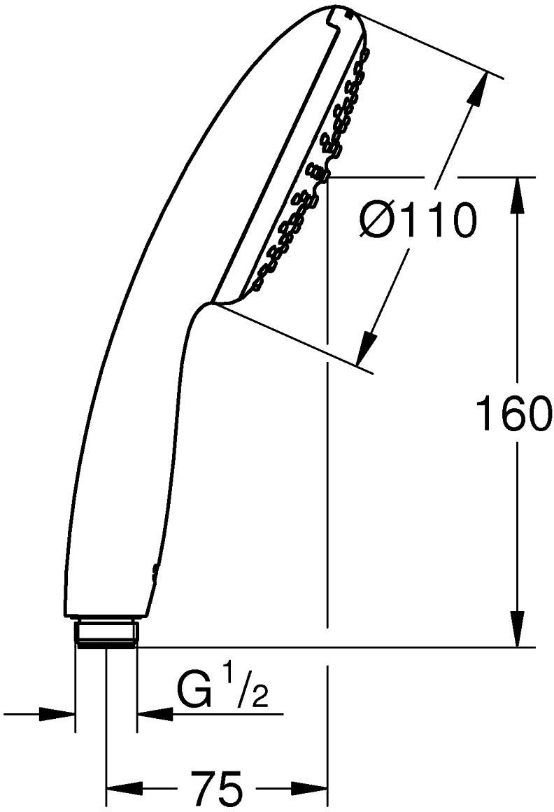 Grohe Tempesta 110 27923003 Габаритні розміри