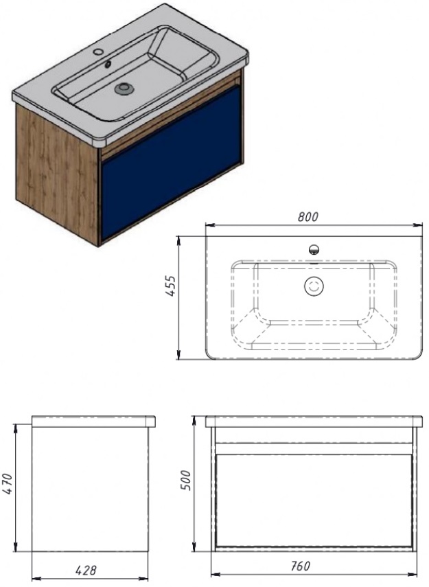 Juventa Malta дуб вотан (Mlt-80) Габаритные размеры