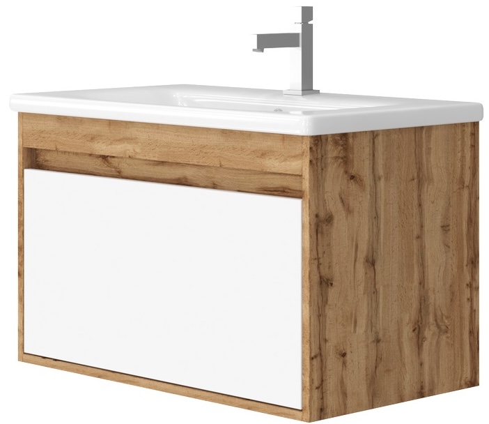 Тумба для ванной с умывальником Juventa Malta дуб вотан (Mlt-80)