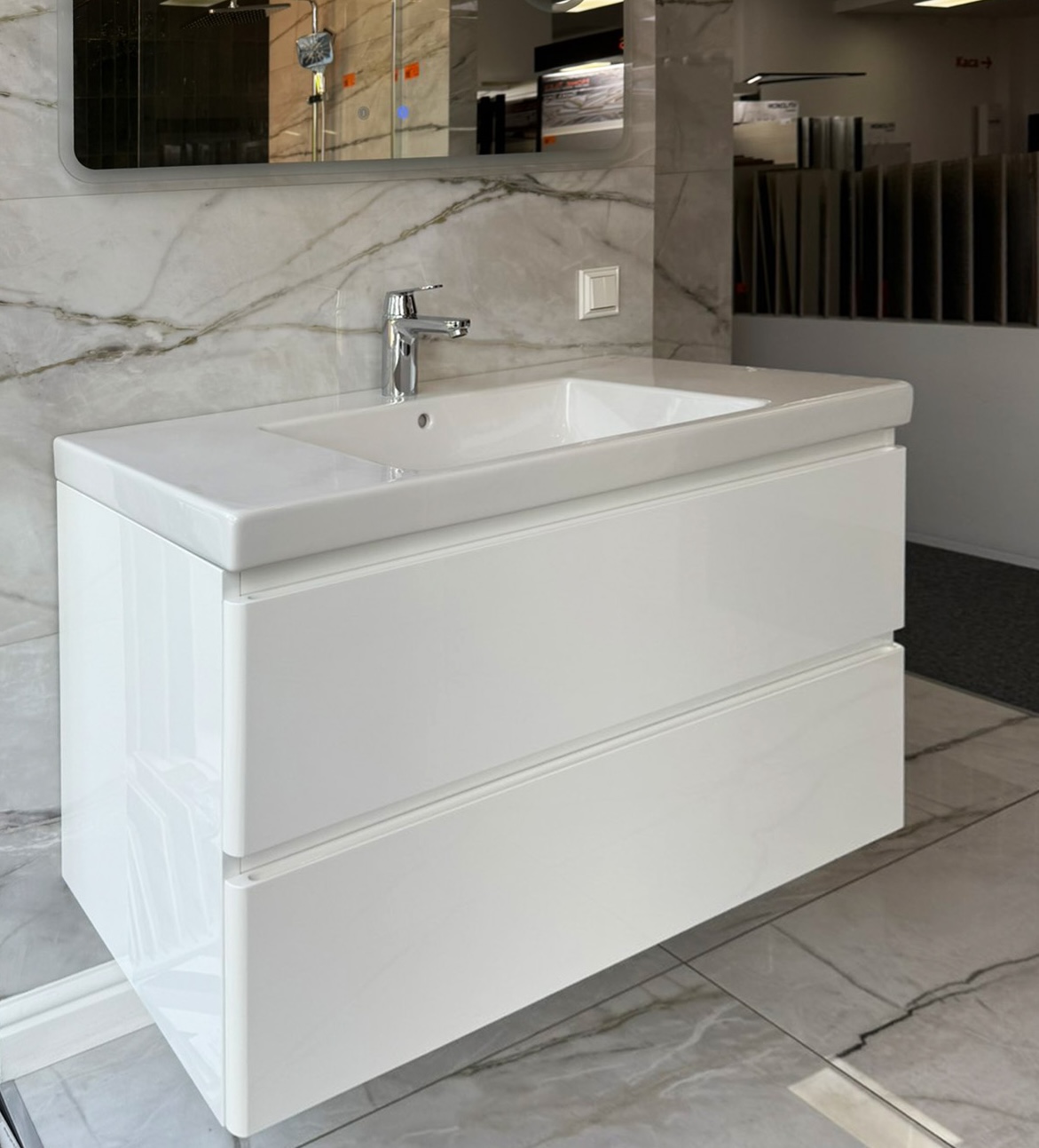 Тумба під умивальник Air-Line Jassel 800 біла ціна 15660 грн - фотографія 2