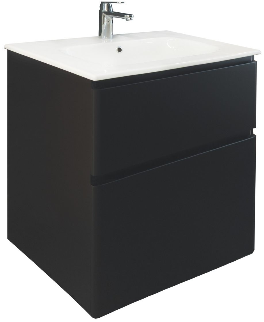 Тумба для ванной с умывальником Air-Line Emily черный (Em-70)