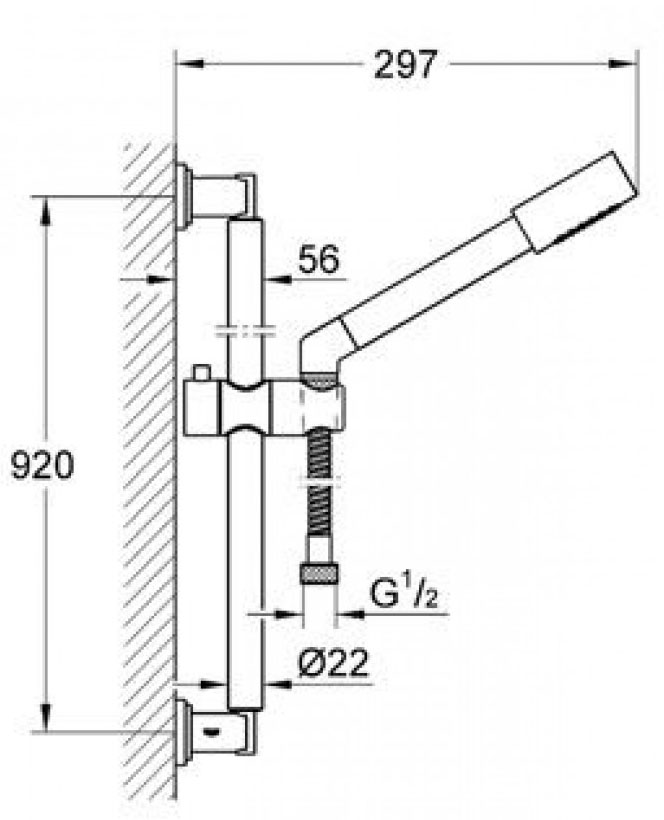Grohe Sena 28347000 Габаритные размеры