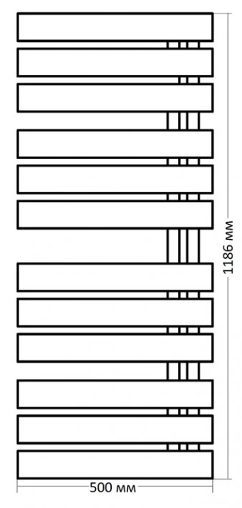 Instal Projekt Nameless NAME-50/120C35 (GC 04C1) 500x1186 White Габаритные размеры