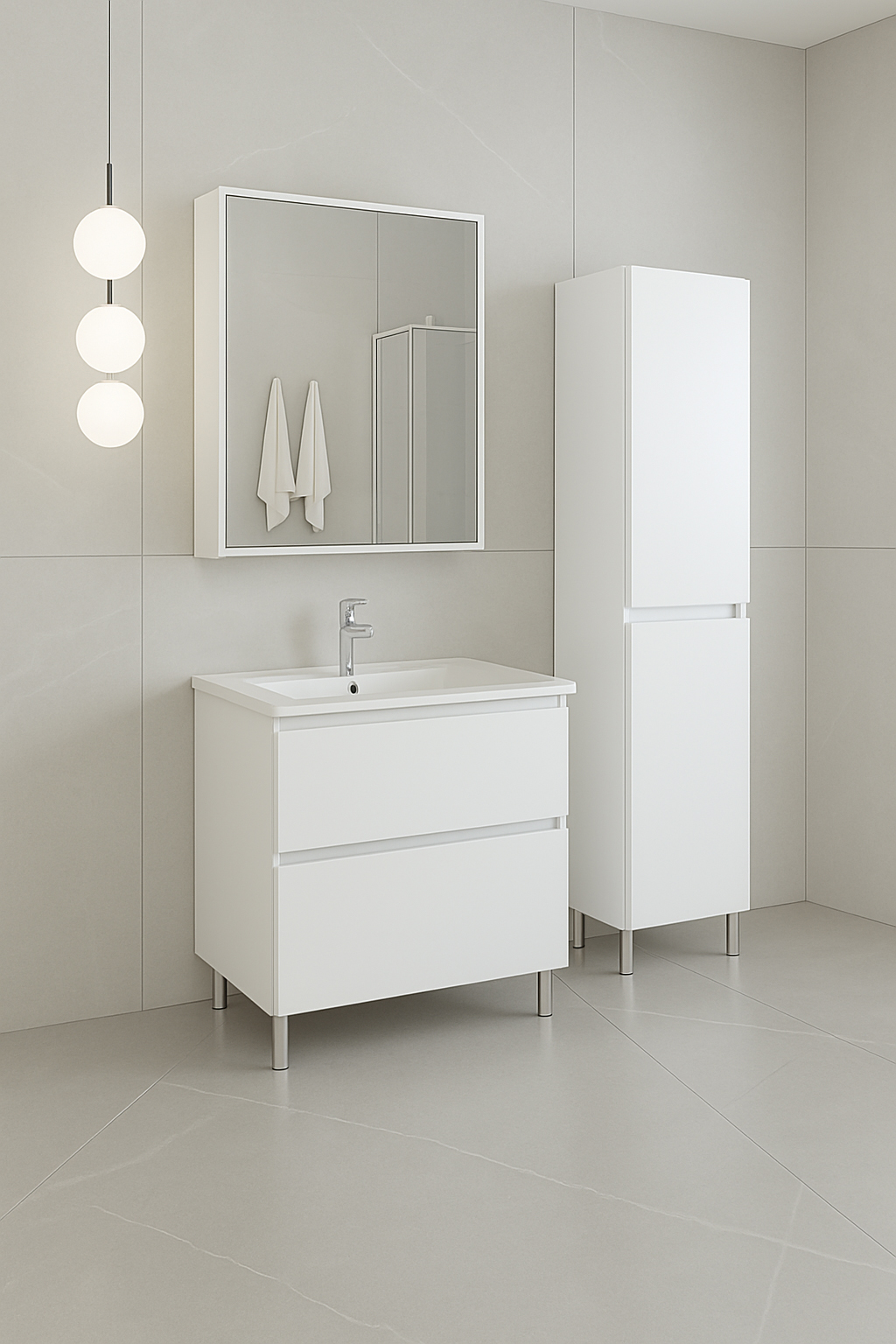 Шафа-пенал Air-Line Emily білий (EmP-170) ціна 6675 грн - фотографія 2