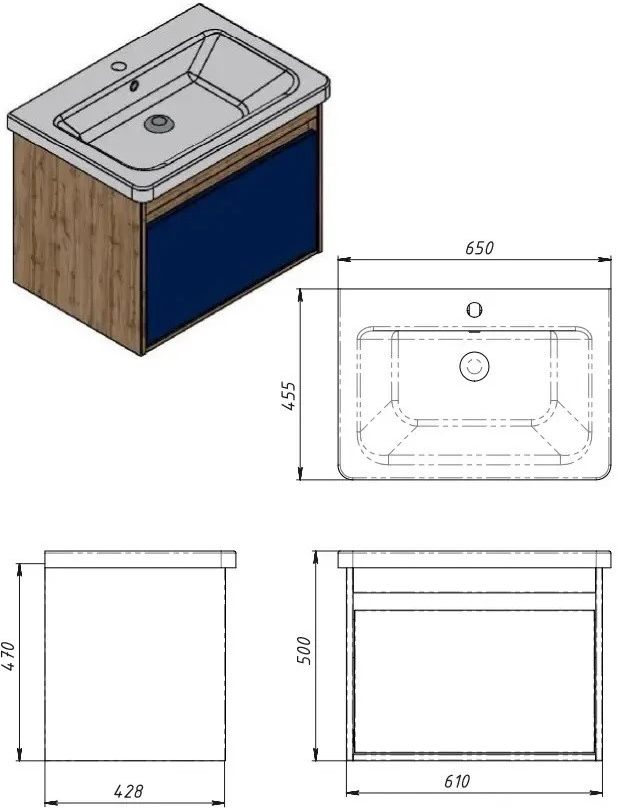 Juventa Malta дуб вотан (Mlt-65) Габаритные размеры