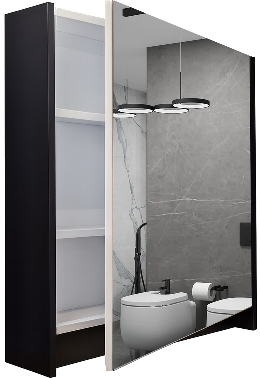 Дзеркало-шафа Air-Line Emily чорний (EmMC-70) ціна 3375 грн - фотографія 2