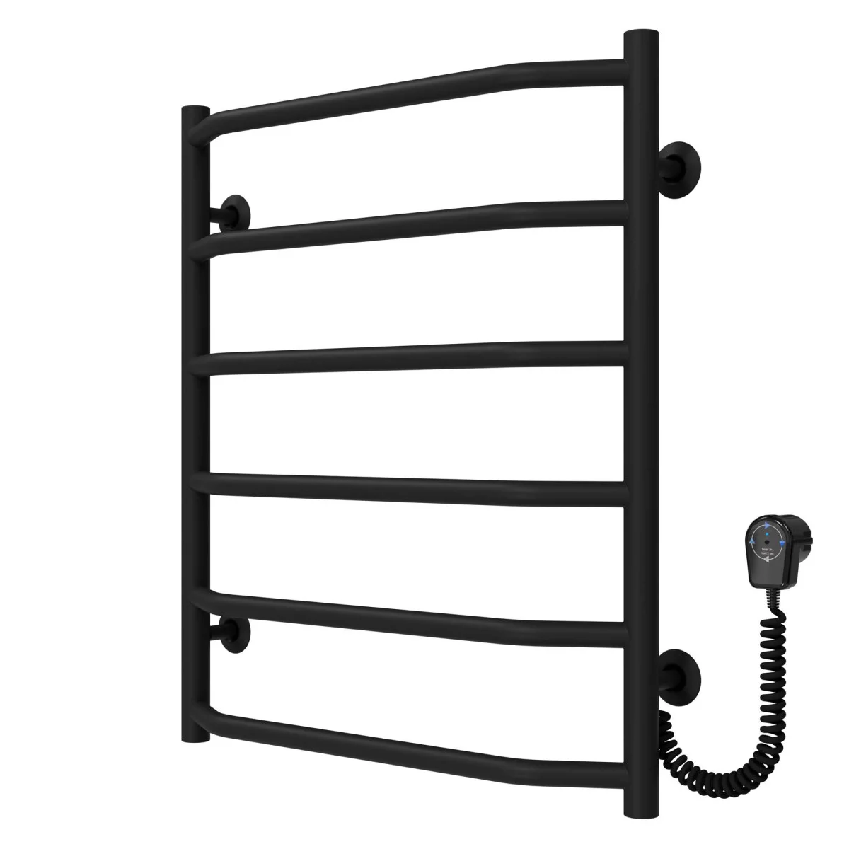 Полотенцесушитель Deffi Трапеция П6 500х600 Черный, EF16, Правое подключение (D.TR.60.50.6.E.B.R.5) цена 3097 грн - фотография 2