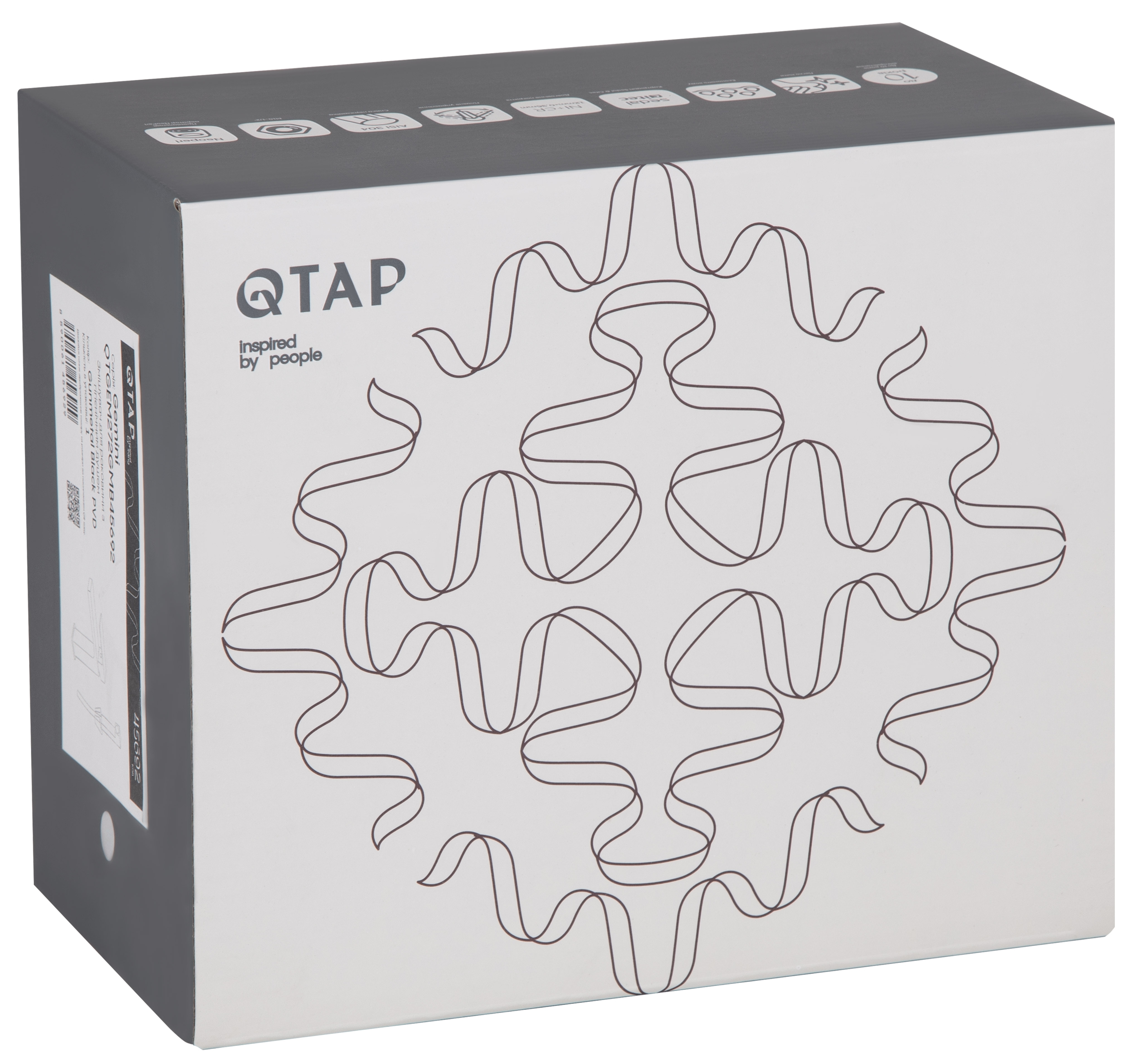 Змішувач Q-Tap Gemini (з гігієнічним душем) QTGEM272GMB45692 Gunmetal Black PVD характеристики - фотографія 7