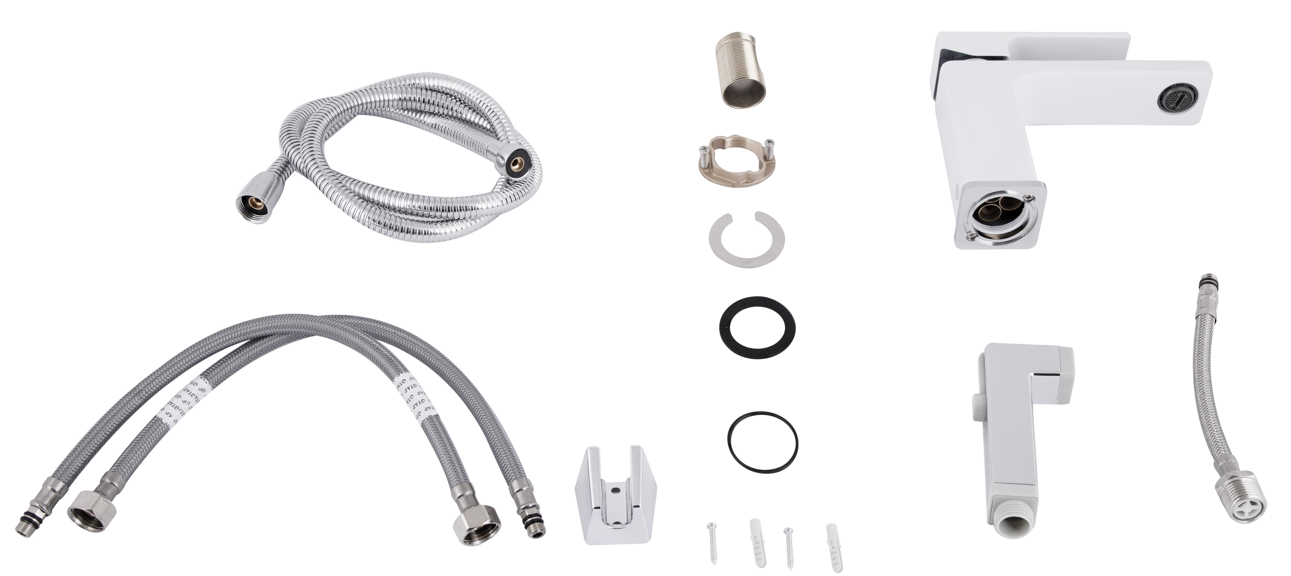 Змішувач Q-Tap Gemini (з гігієнічним душем) QTGEM272CRW45691 Chrome/White інструкція - зображення 6