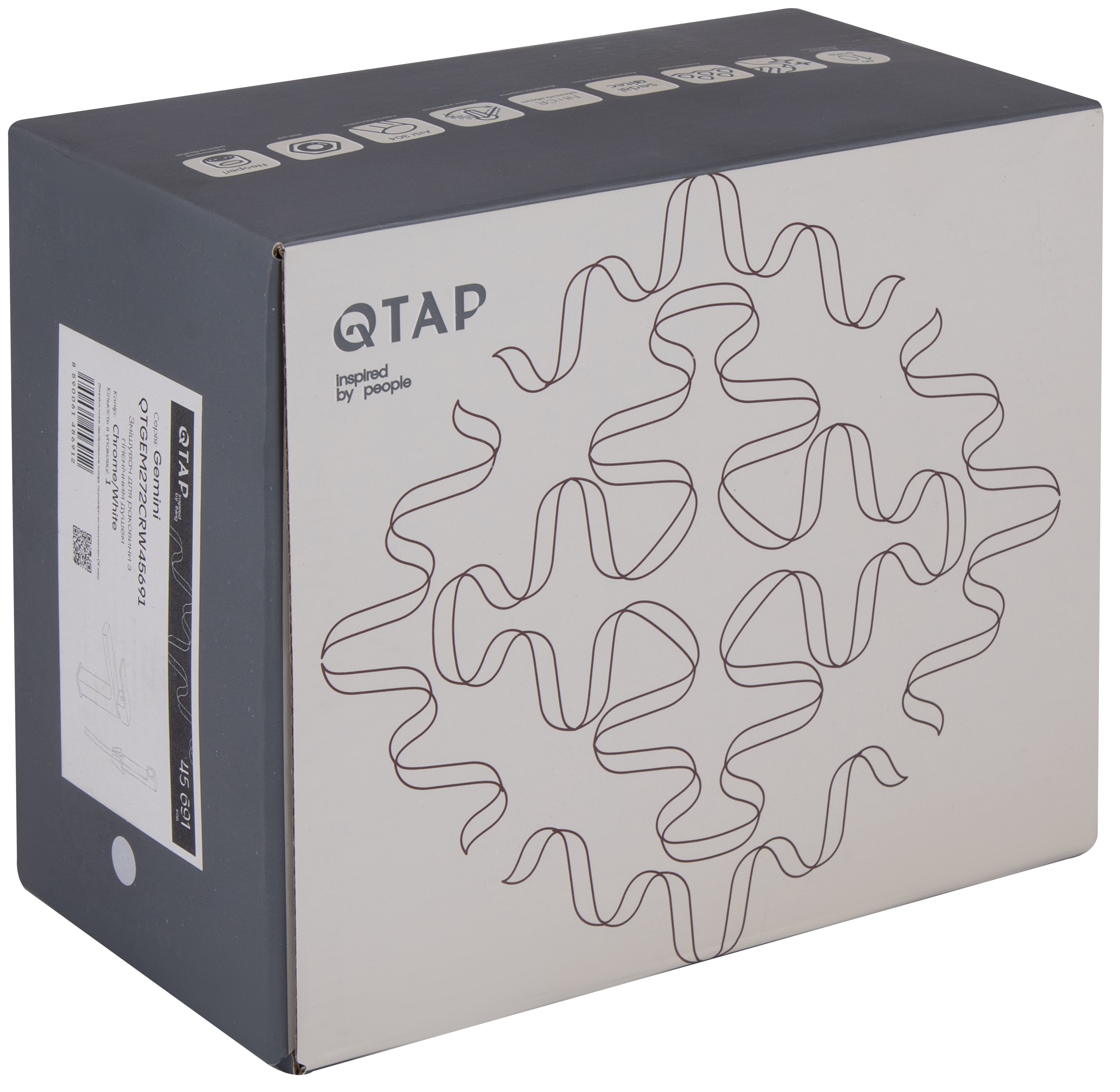 Змішувач Q-Tap Gemini (з гігієнічним душем) QTGEM272CRM45689 Chrome характеристики - фотографія 7