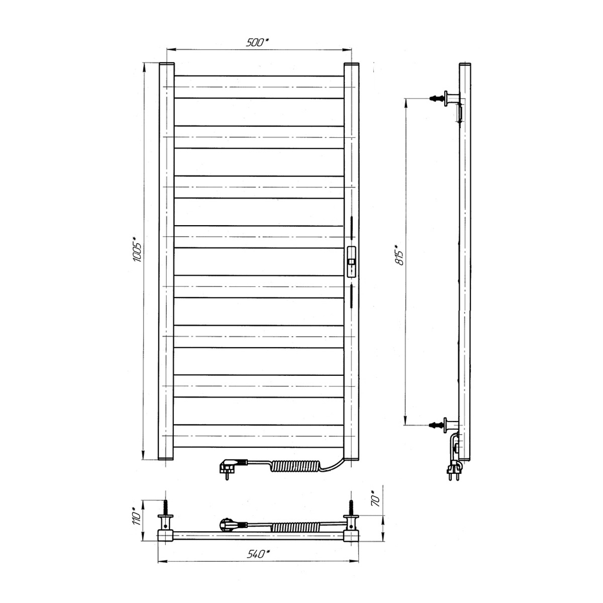 Eraflyme EF Bond R White Габаритні розміри