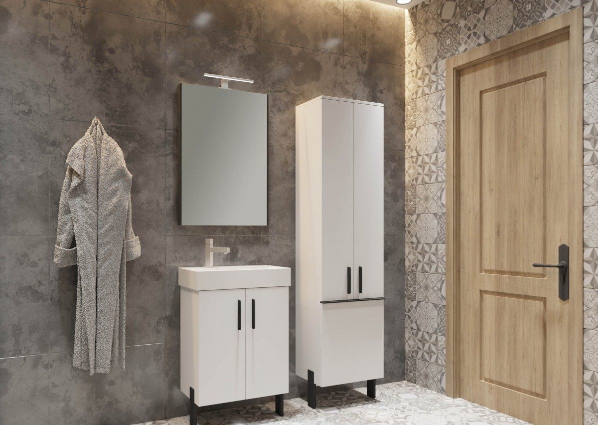 Шафка з умивальником Juventa Manhattan чорний (Mh-55) ціна 8940 грн - фотографія 2