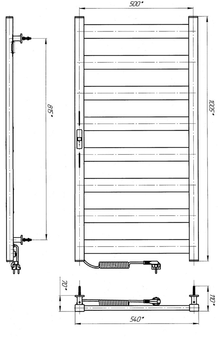 Eraflyme EF Bond L White Габаритні розміри