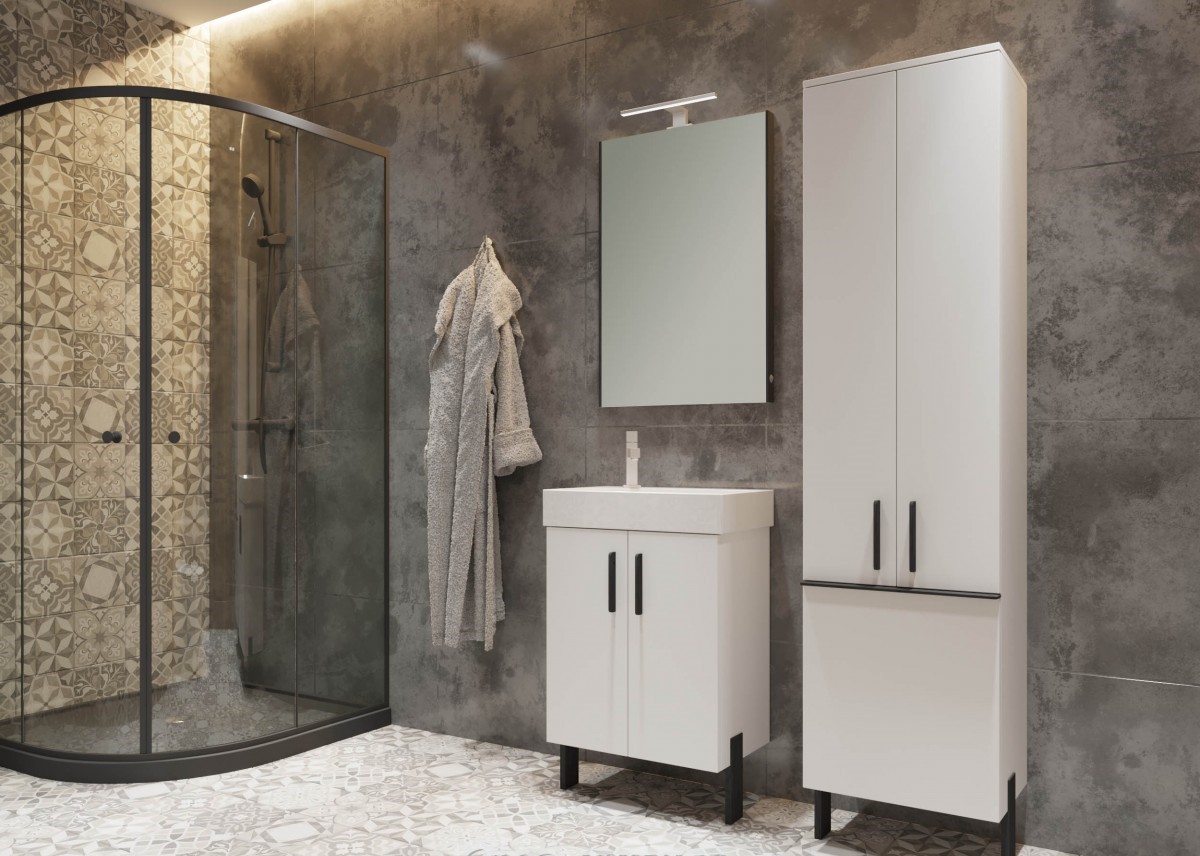 в продажу Шафка з умивальником Juventa Manhattan чорний (Mh-65) - фото 3