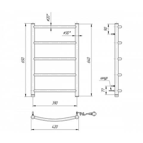 Mario Класік НР-I 650х430/75 TR К (34M00653) Габаритні розміри